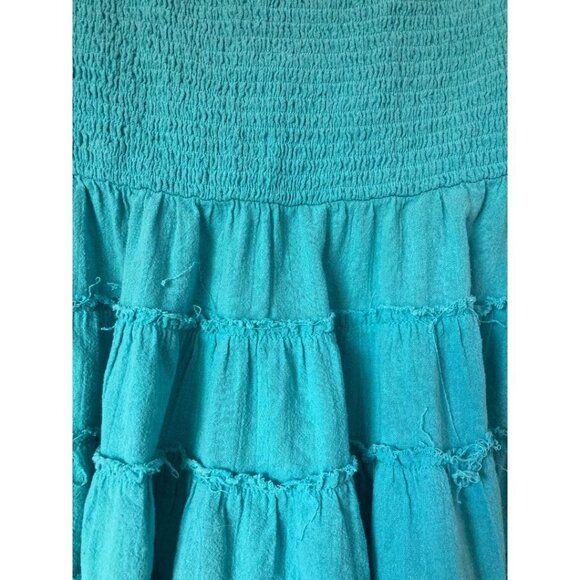 Free People 2021 Blue Off-Shoulder Ruffle Mini Dress Size M - Picture 6 of 6